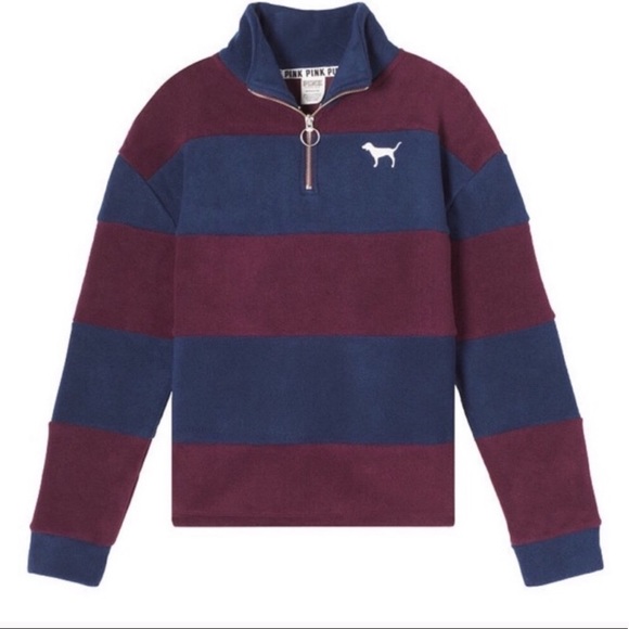 PINK Victoria's Secret Sweaters - New VS pink polar fleece Quarter Zip